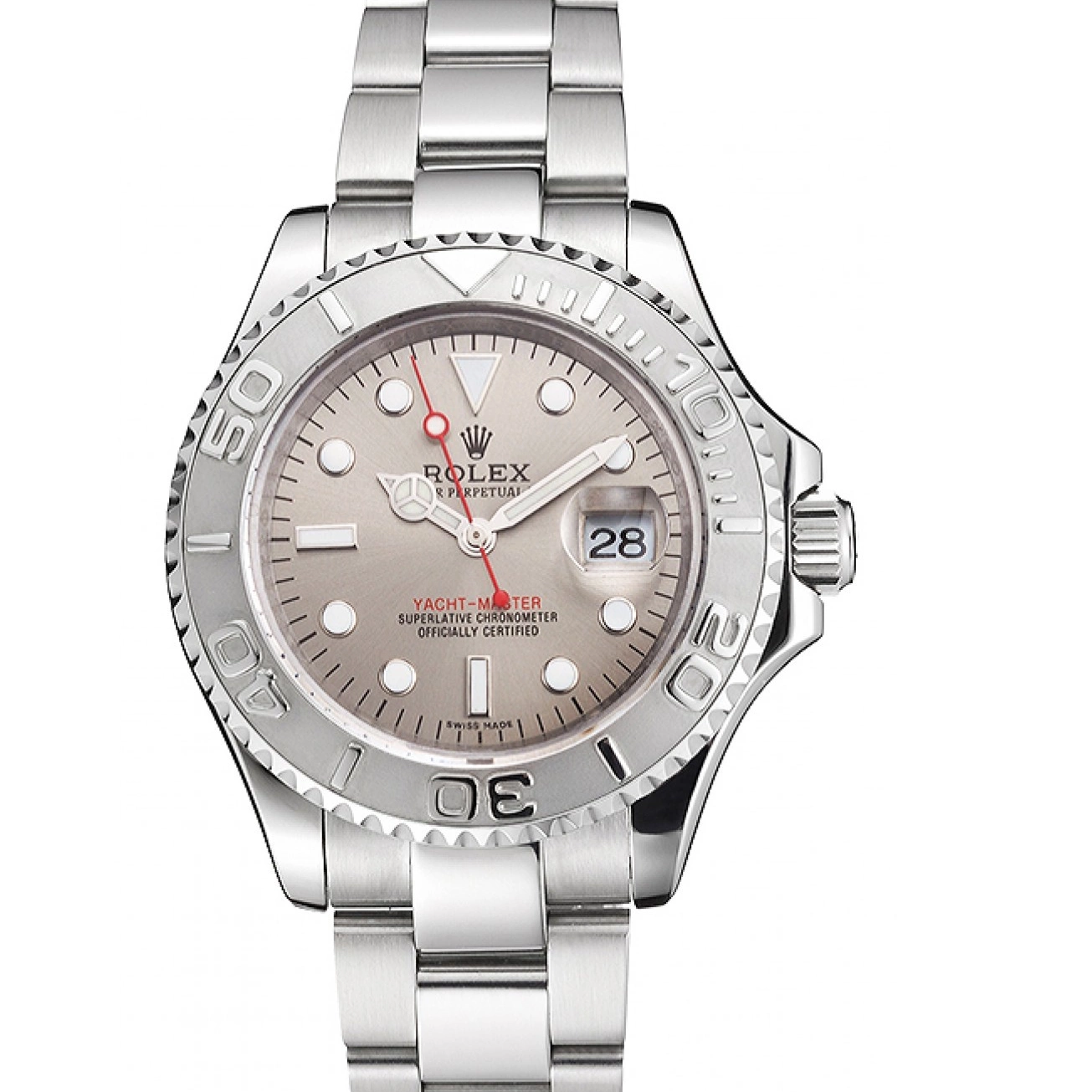 Rolex aaa copy Yacht-Master Steel Gray And Stainless Rolex Swiss Dial Bracelet Case 0715